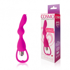 Вибратор COSMO для точки G, L 14 см Ø 2,5/3,4 см, силикон, розовый