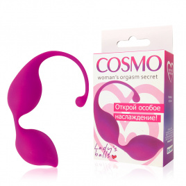 Вагинальные шарики COSMO, Ø 3 см 70 г, силикон, розовые