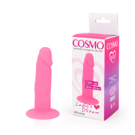 Анальный фаллоимитатор COSMO, L 10 см Ø 2,3 см, силикон, розовый