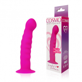 Нереалистичный фаллоимитатор COSMO, L 14 см Ø 2,9 см, силикон, розовый