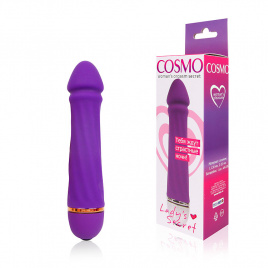 Вагинальный вибратор COSMO, L 13 см Ø 3,3 см, силикон, фиолетовый