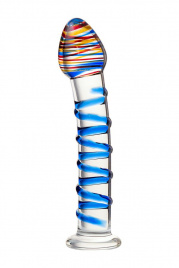 Фаллоимитатор SEXUS GLASS, L 18 см Ø 3,5 см, стекло, нереалистичный, прозрачный