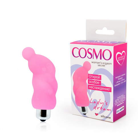 Мини-вибратор COSMO, L 6,9 см Ø 2,9 см, силикон, розовый фото 1