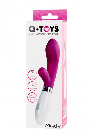 Вибратор с клиторальным стимулятором A-Toys 