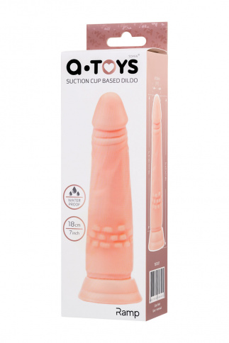 Реалистичный фаллоимитатор A-Toys “RAMP”, L 18 см Ø 4,5 см, TPE, телесный фото 2