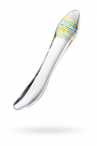 Двусторонний фаллоимитатор SEXUS GLASS, L 22 см Ø 3,5 см, стекло, прозрачный фото 2