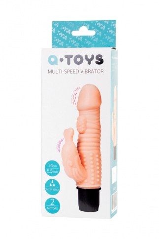 Вибратор с клиторальным стимулятором A-Toys 