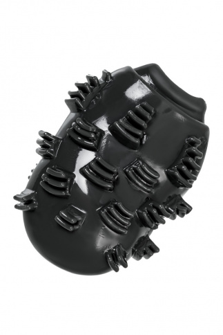 Мастурбатор нереалистичный MEN'S MAX CAPSULE 05 STEP, TPE, черный, 8 см (В ЗИПЛОКЕ) фото 2