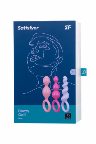 Набор анальных плагов SATISFYER PLUG “BOOTY CALL”, силикон, цветные фото 6