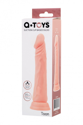 Реалистичный фаллоимитатор A-Toys “TOON”, L 20 см Ø 4 см, TPE, телесный фото 2